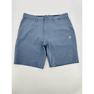 Hurley Men's Hybrid Walkshort Shorts, Regular Fit, 9" Inseam, Blue, Size 34